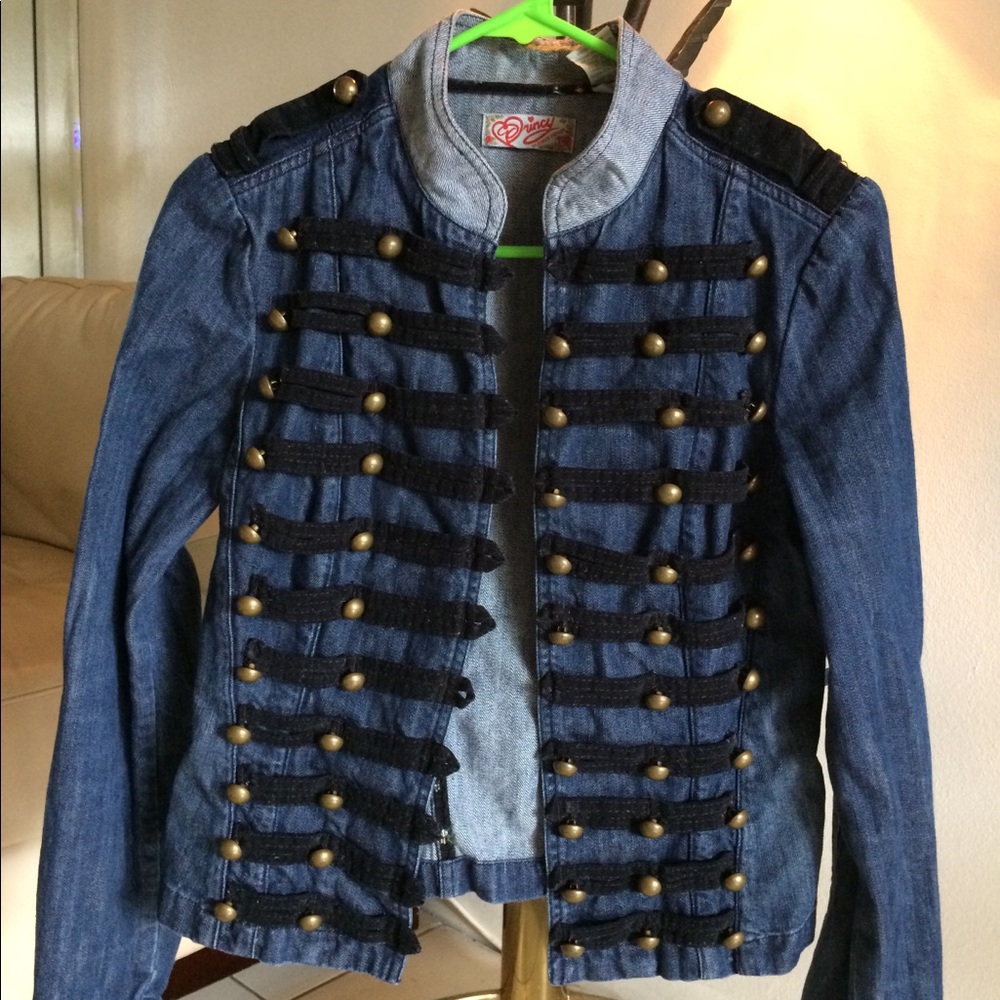 Waist length denim jacket